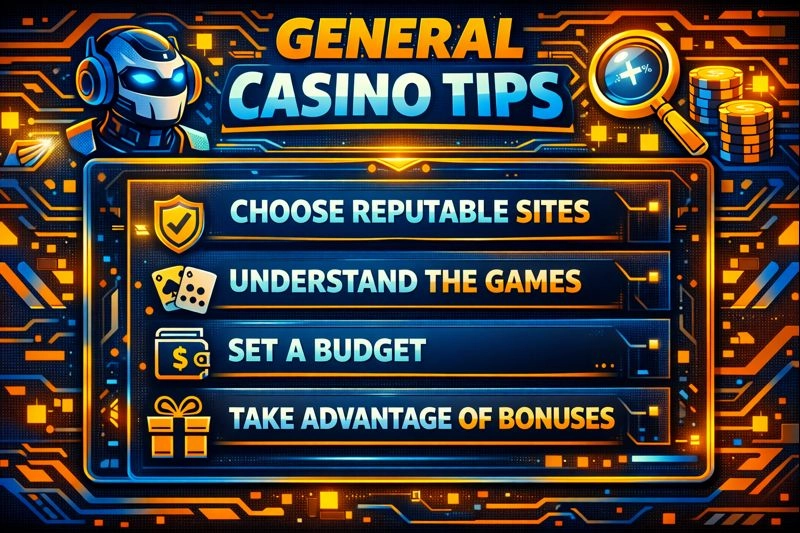 List of General Casino Site Tips for Users.