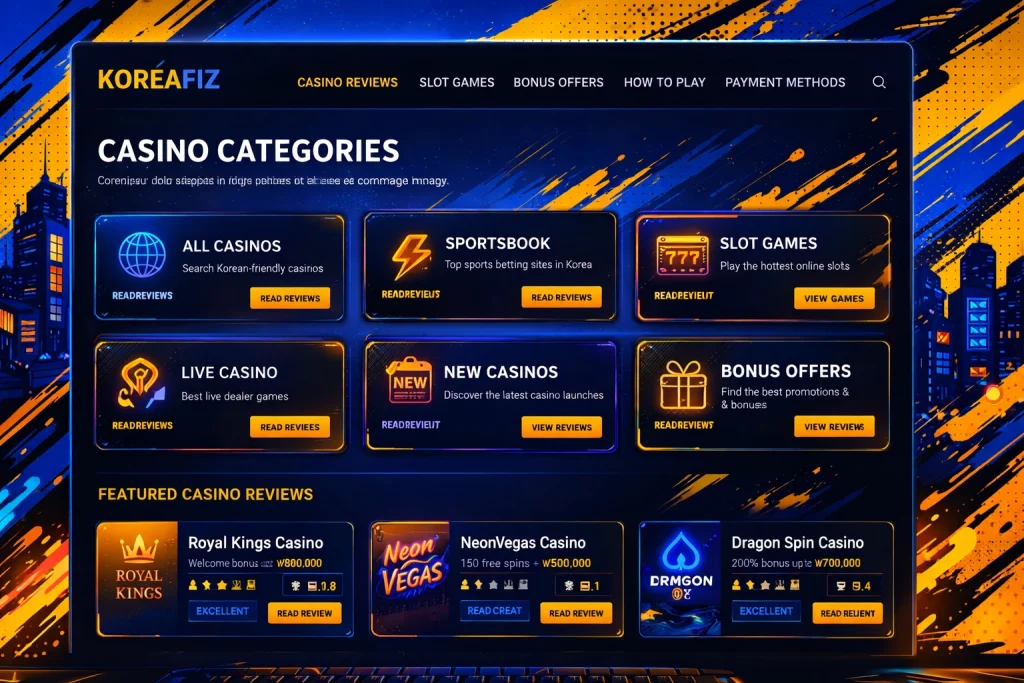 Casino site interface showing structured casino site algorithm content