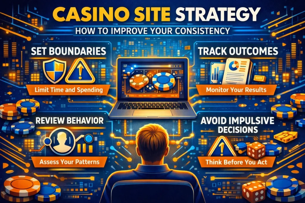 Casino Site Strategy visual explaining how users can improve consistency on online casino platform