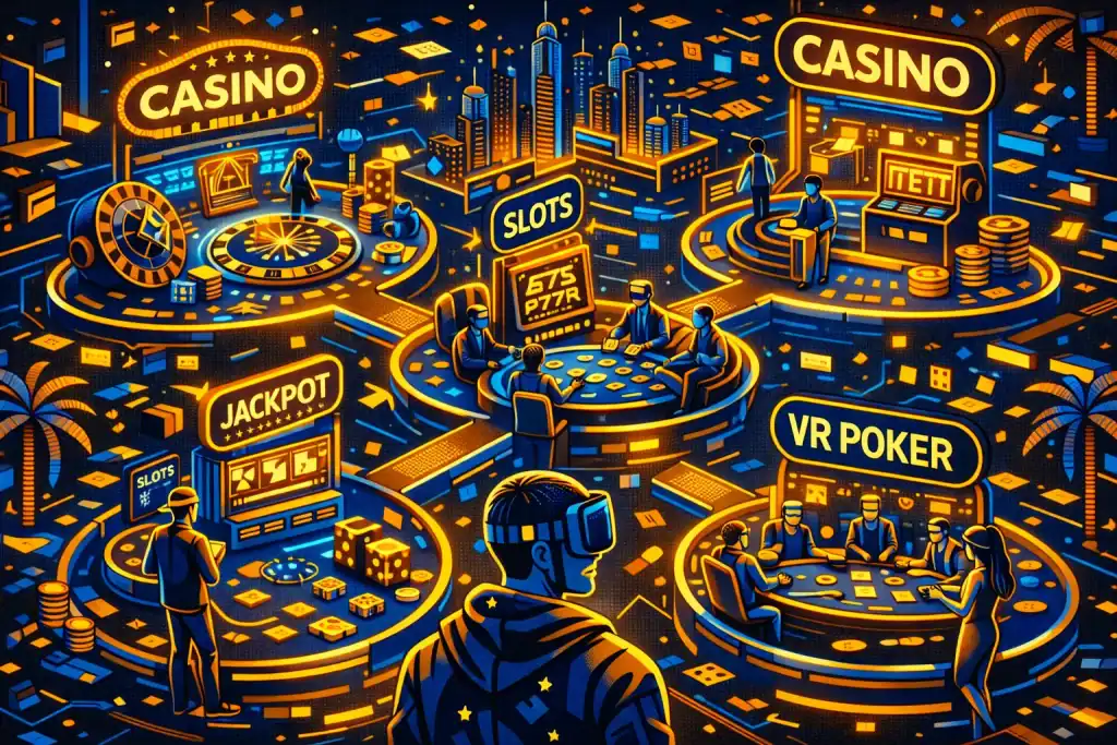 Digital casino environment in the metaverse with 3D game rooms and real-time user interaction