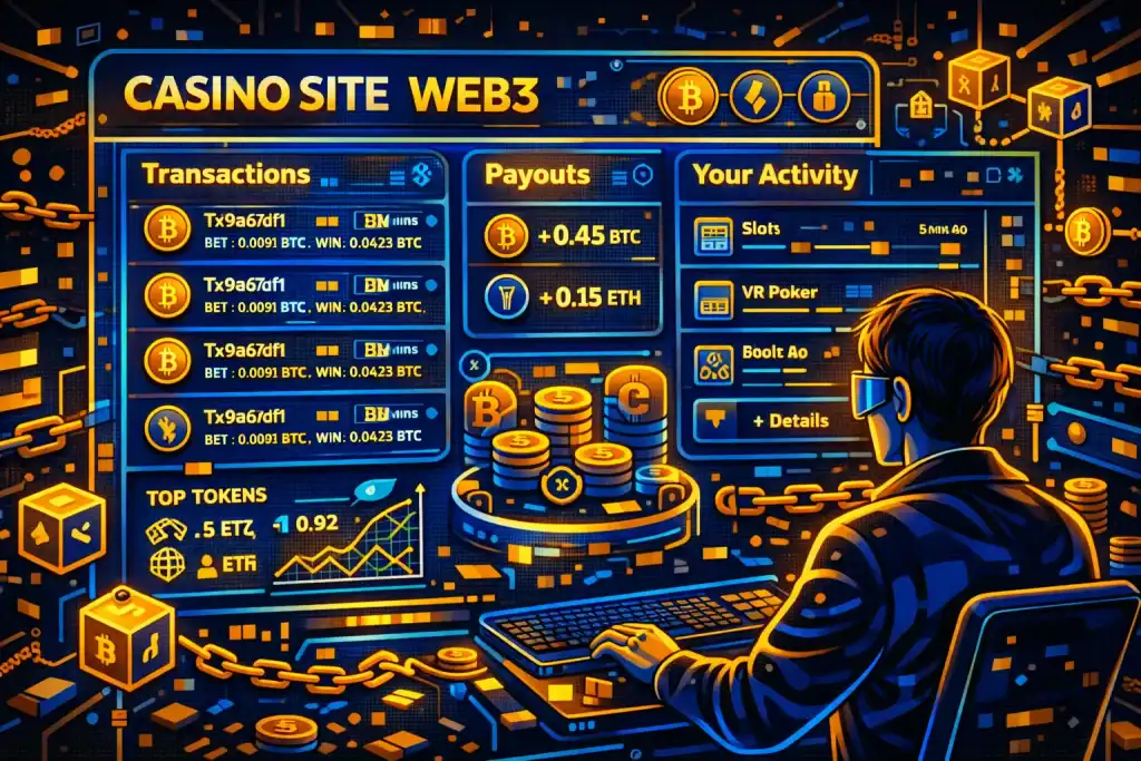 Casino Site Web3 dashboard mockup 