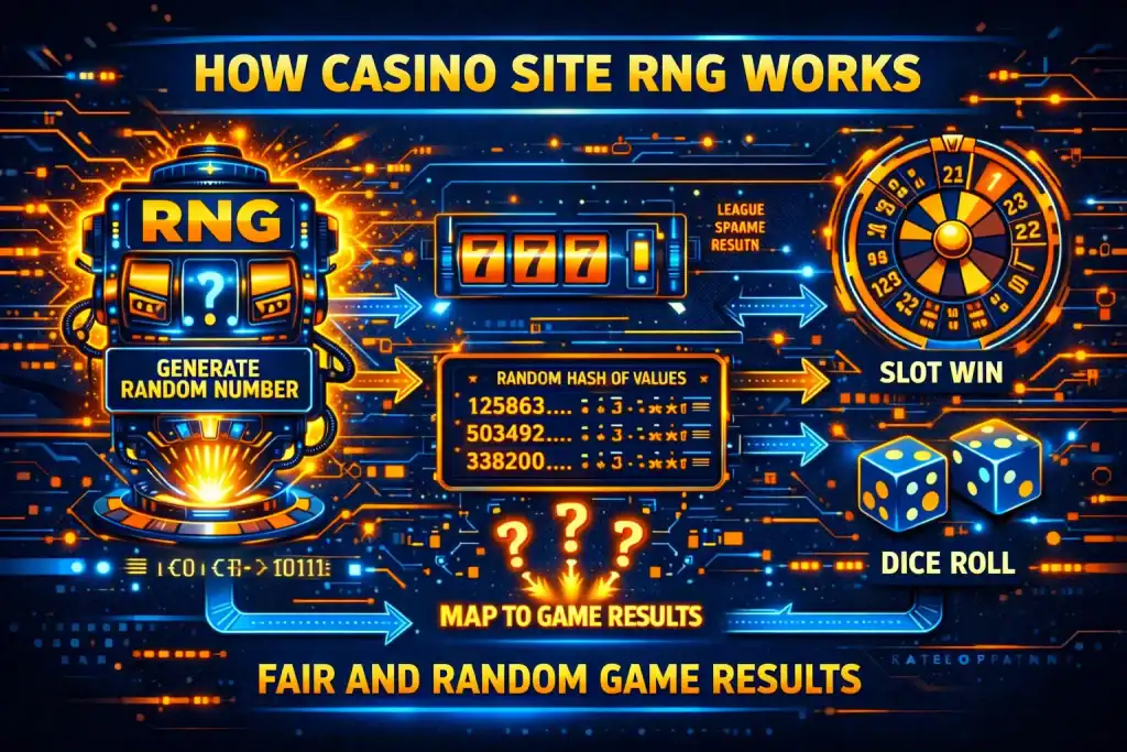 Diagram explaining how Casino Site RNG