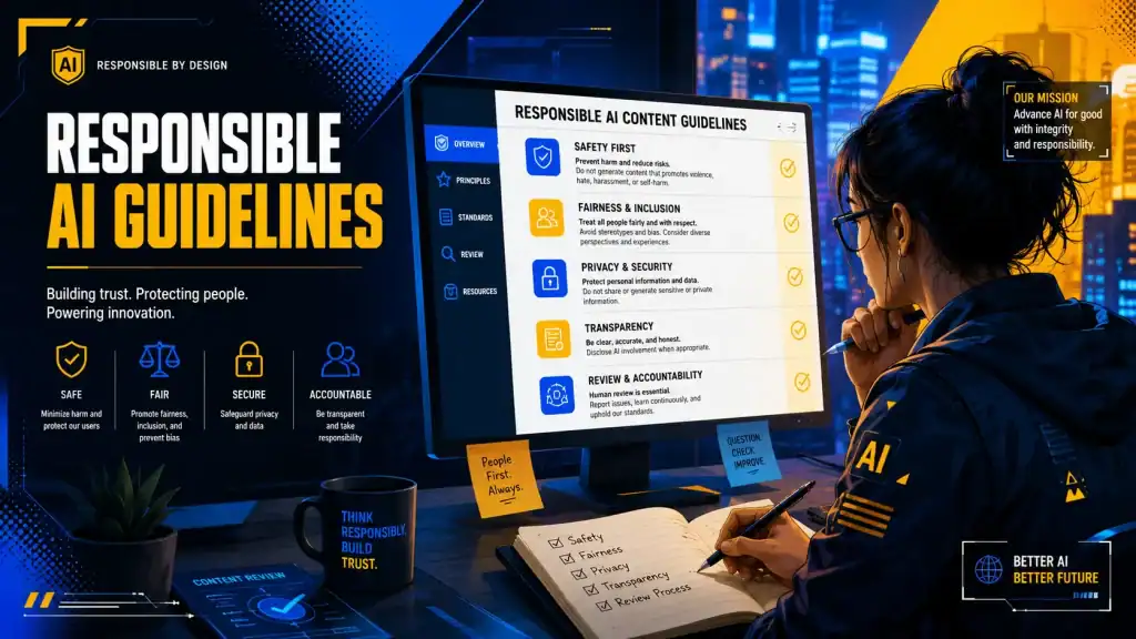 An Editor checking responsible gambling language in AI-generated article draft for Casino Site prompt