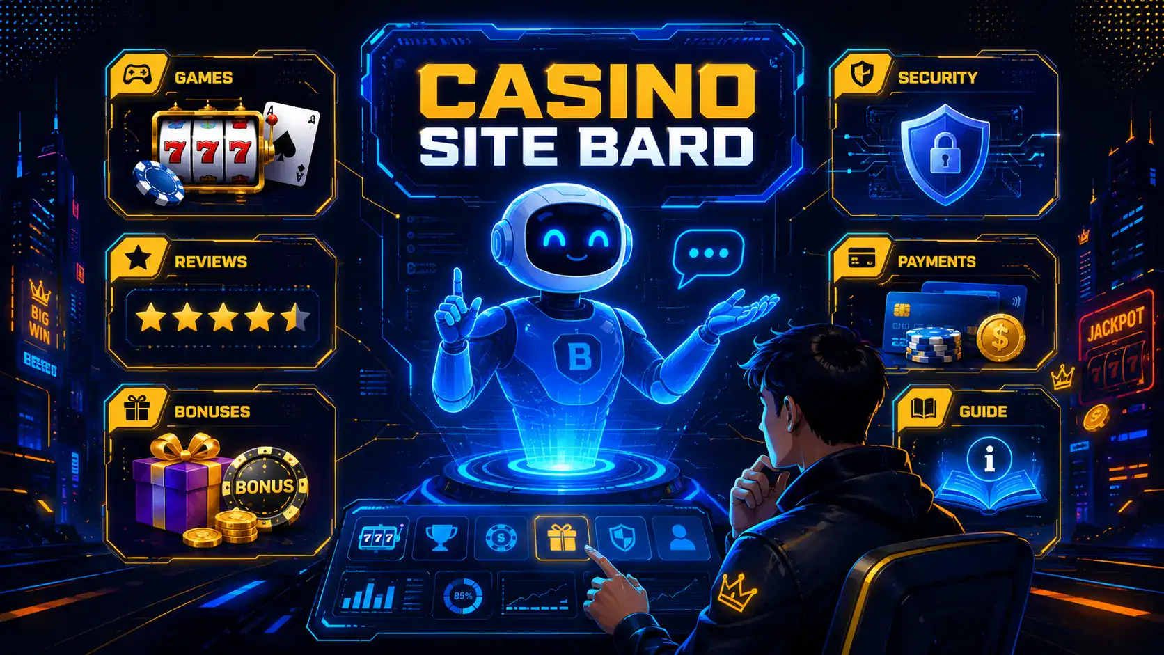 AI concept illustration explaining Casino Site Bard information clearly