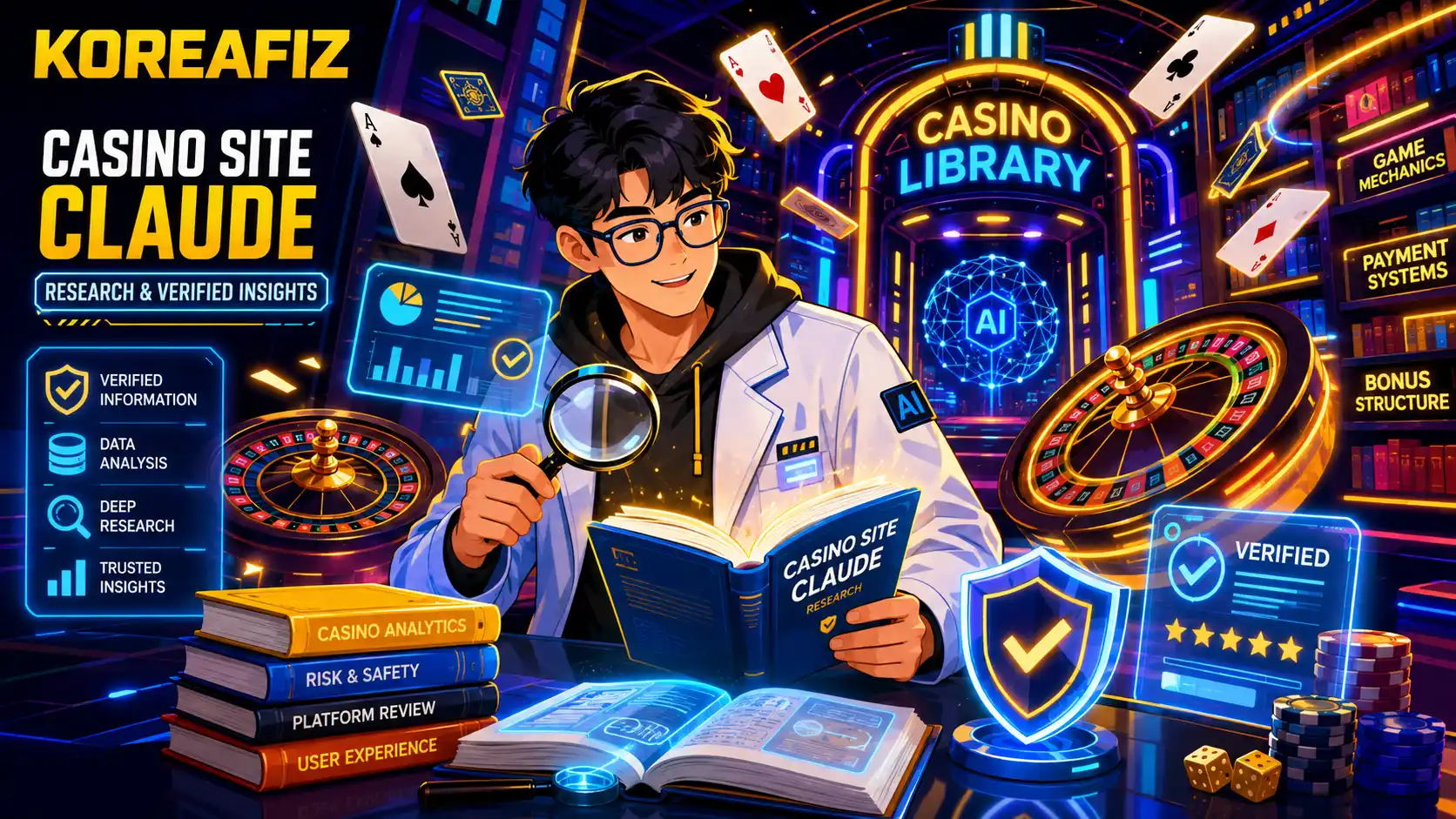 information symbols representing Casino Site Claude research